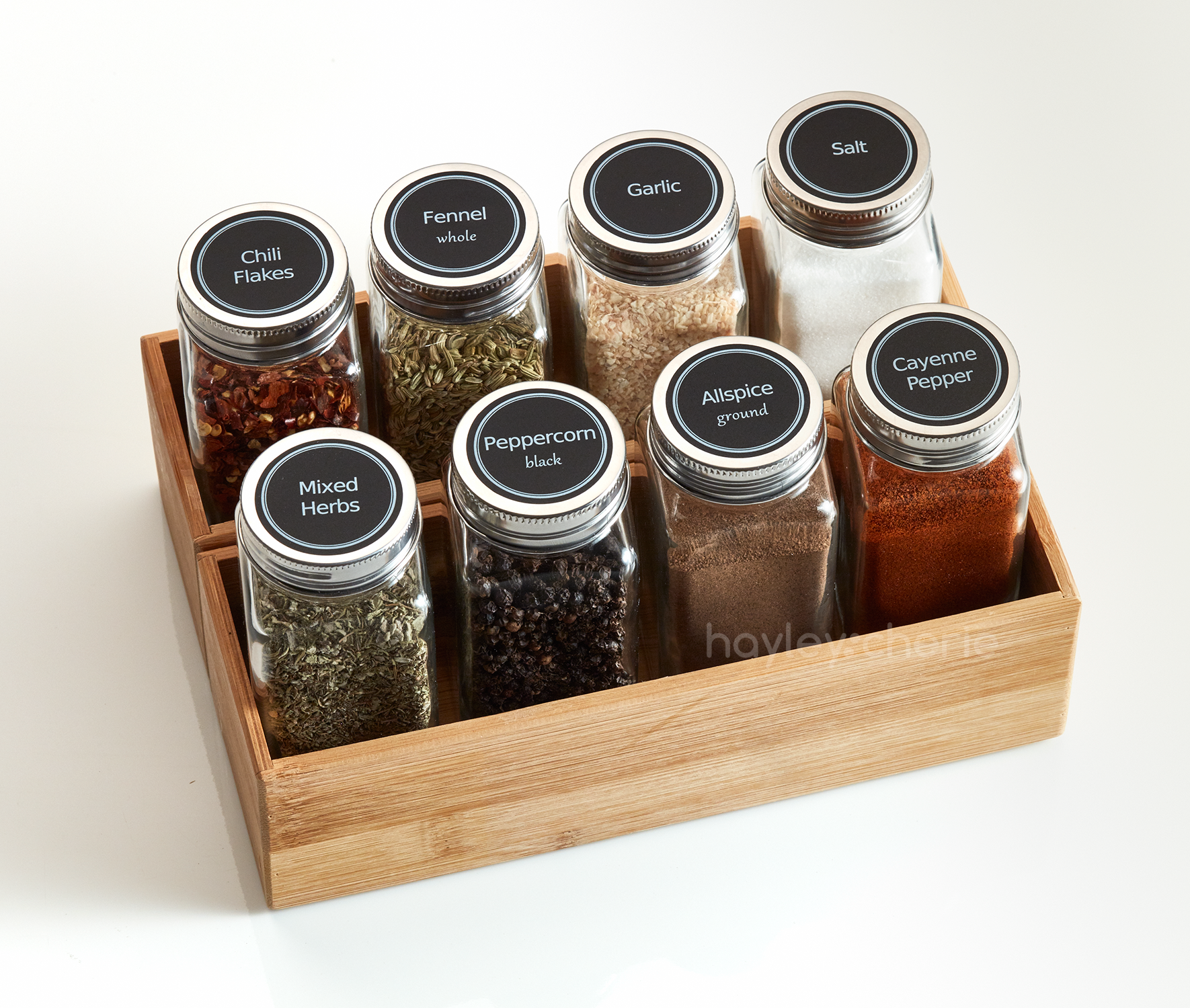 Printed Spice Jars Labels Pantry Stickers