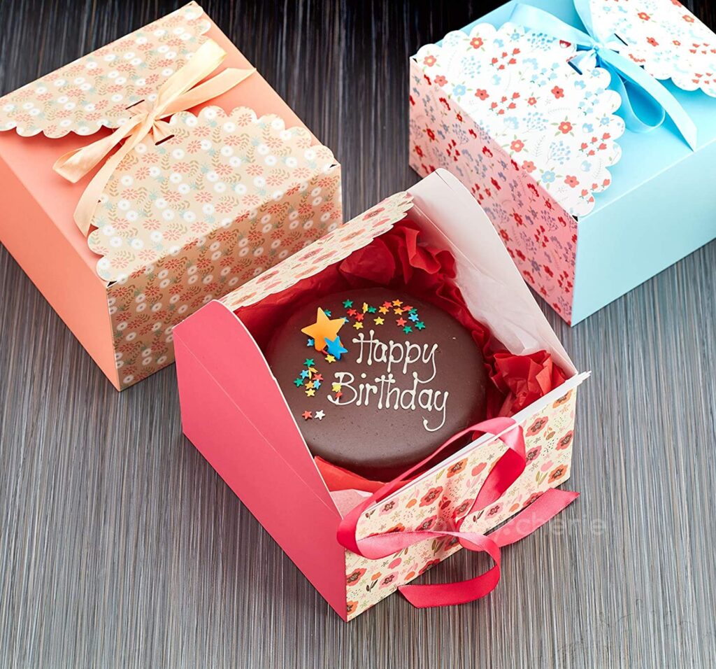 Large Printed Gift Boxes with Ribbons (20 Pack)