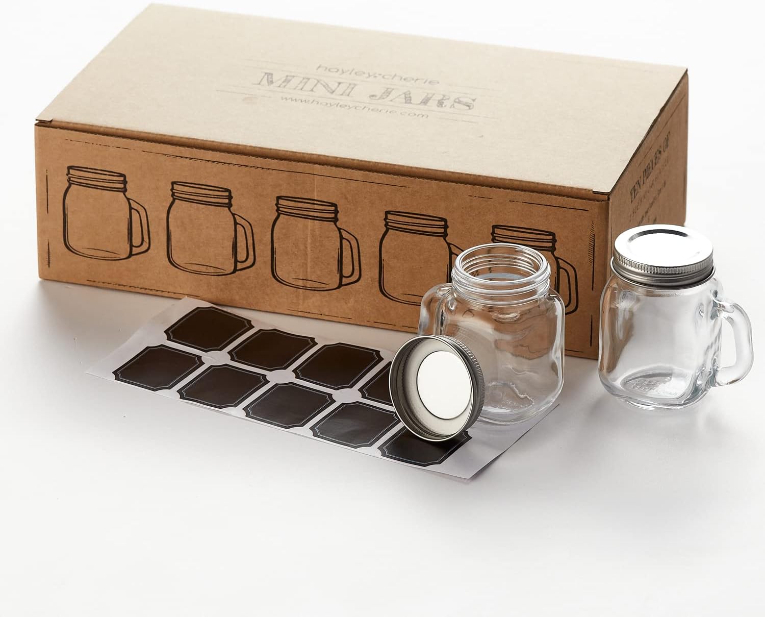 Mini Mason Jars with Handles - 12/Case