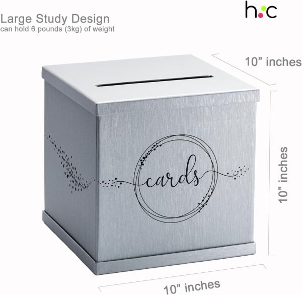 Silver Wedding Gift Card Box