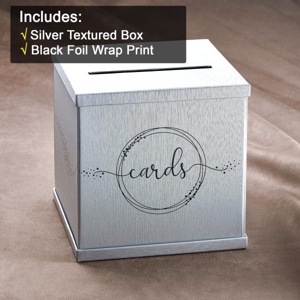 Silver Wedding Gift Card Box